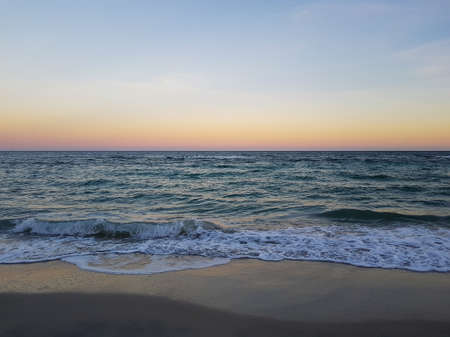 Seascape Sea with calm water and clear sky Nature backgroundの写真素材