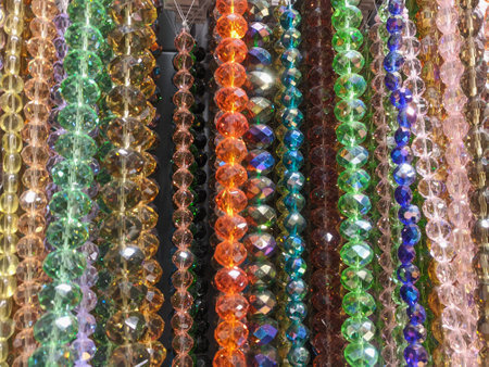 Glass sparkle crystal Beads accessory Materials for creating jewelryの写真素材