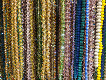 Glass sparkle crystal Beads accessory Materials for creating jewelryの写真素材