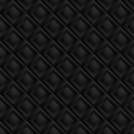 Dark black Geometric grid Carbon fiber background Modern dark abstract seamless textureの写真素材