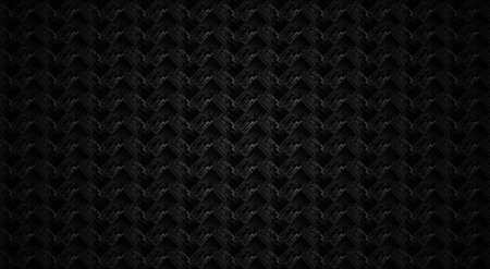 Dark black Geometric grid background Carbon fiber Modern dark abstract texture with dark edgesの写真素材