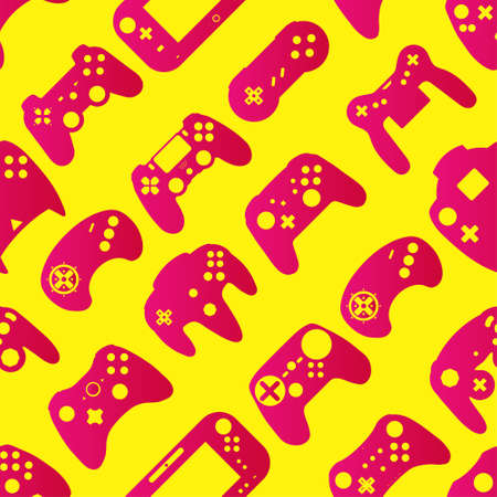 Video game controller gamepad background Gadgets and devices seamless patternの写真素材