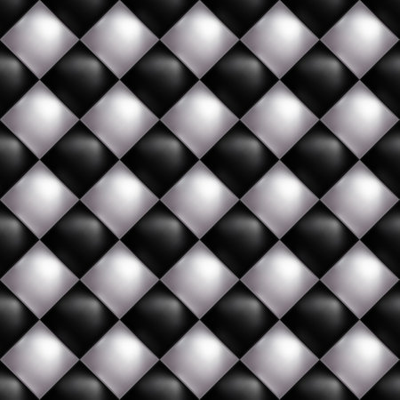 Abstract black and white minimalistic checkered background simple elegant geometric Monochrome pattern surface textureの写真素材