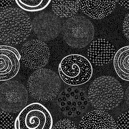 Abstract scribble Hand drawn scrawl sketch Chaos doodle seamless patternの写真素材