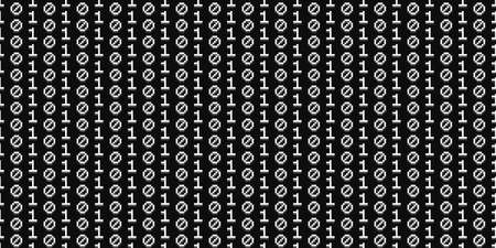 Abstract Technology Big Data illustration Binary code seamless pattern pixel art style Backgroundの写真素材