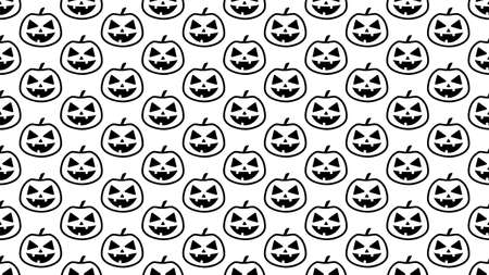 Pumpkin background Halloween seamless pattern Holiday illustrationの写真素材