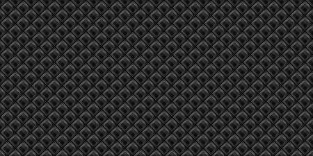 Dark black Geometric grid Carbon fiber background Modern dark abstract seamless textureの写真素材