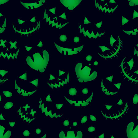 Pumpkin background Halloween seamless pattern Holiday illustrationの写真素材