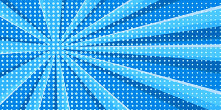 Colorful Pop art comic book Cartoon Sunlight Background Retro Halftone colored background with stripesの写真素材