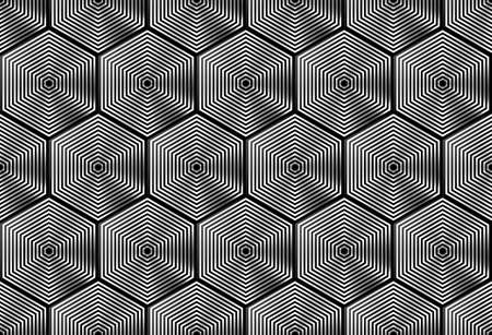 Abstract hexagonal background geometric grid seamless patternの写真素材