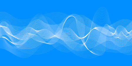 Modern wave stripes on white background Abstract Vector Illustrationの写真素材