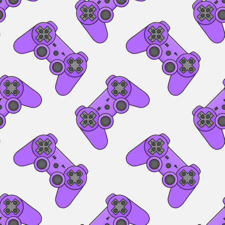 Video game controller gamepad background Gadgets and devices seamless patternの写真素材