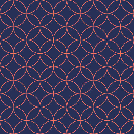 Geometrical rings seamless pattern background Modern abstract geometric grid textureの写真素材