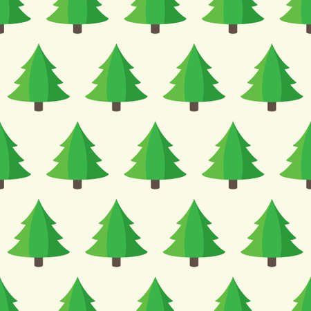Seamless pattern with cartoon green trees on a neutral backgroundの写真素材