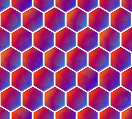Abstract hexagonal background geometric grid seamless patternの写真素材