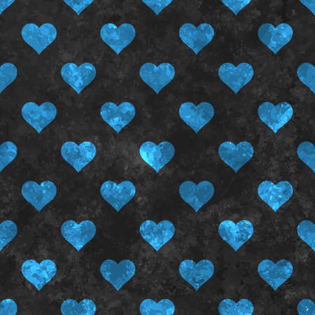 Hearts seamless pattern Grunge Hand drawn Valentine's day background