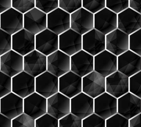 Abstract hexagonal background geometric grid seamless patternの写真素材