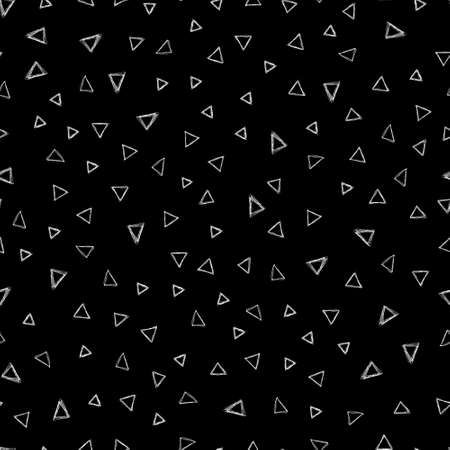 Doodle pattern with triangles Hand drawn seamless grunge backgroundの写真素材