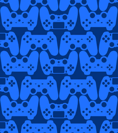 Video game controller gamepad background Gadgets and devices seamless patternの写真素材