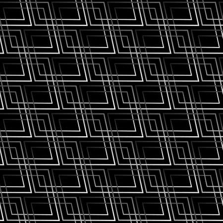 Geometric grid background Modern black and white abstract texture Seamless patternの写真素材