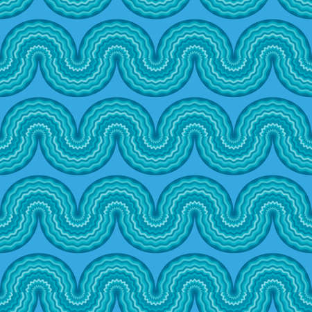 Ethnic Colorful blue Doodle abstract seamless geometric ornamental pattern Vintage oriental decorative elements backgroundの写真素材