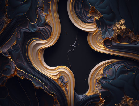 Marble stone texture background material with elements of semi-precious stones and gold created with Generative AI technologyの素材