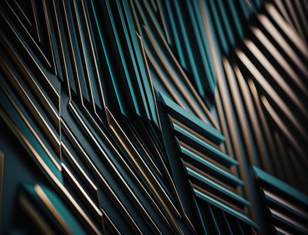 Modern technology abstract texture with diagonal metallic lines created with Generative AI technologyの素材