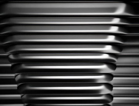 Modern technology abstract texture with diagonal metallic lines created with Generative AI technologyの素材