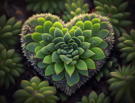 Green heart that represents environmental protection created with Generative AI technologyの素材