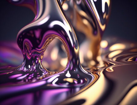 Light pastel colors fluid wavy liquid abstract background created with Generative AI technologyの素材