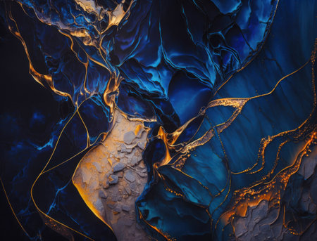 Marble stone texture background material with elements of semi-precious stones and gold created with Generative AI technologyの素材