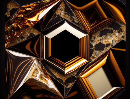 Marble stone texture background material with elements of semi-precious stones and gold created with Generative AI technologyの素材