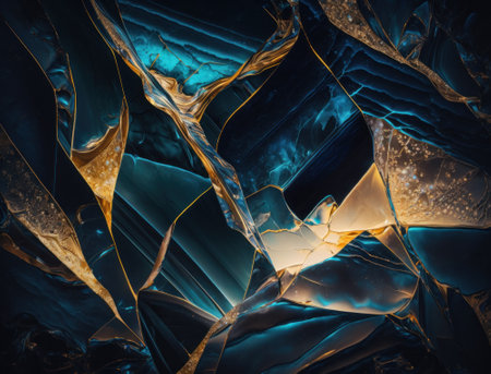 Marble stone texture background material with elements of semi-precious stones and gold created with Generative AI technologyの素材