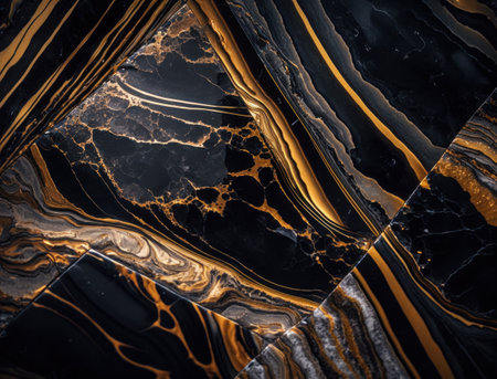 Marble stone texture background material with elements of semi-precious stones and gold created with Generative AI technologyの素材