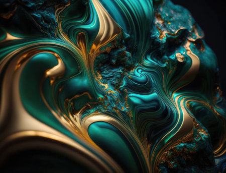 Marble stone texture background material with elements of semi-precious stones and gold created with Generative AI technologyの素材