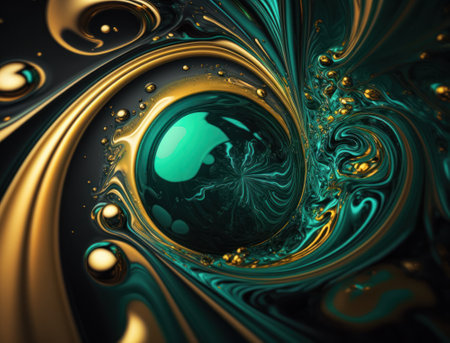 Marble stone texture background material with elements of semi-precious stones and gold created with Generative AI technologyの素材