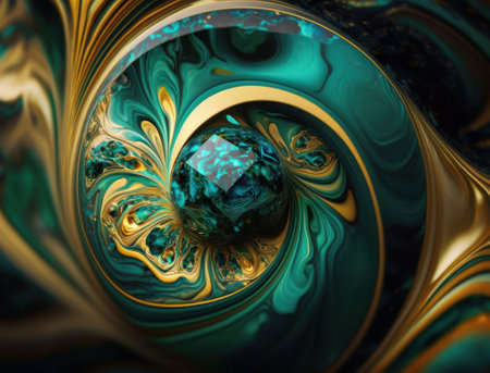 Marble stone texture background material with elements of semi-precious stones and gold created with Generative AI technologyの素材