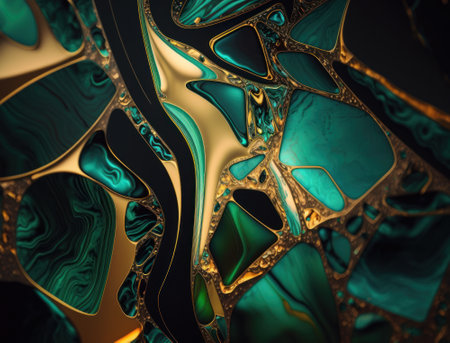Marble stone texture background material with elements of semi-precious stones and gold created with Generative AI technologyの素材
