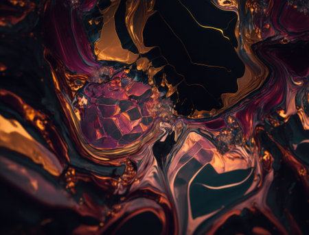 Marble stone texture background material with elements of semi-precious stones and gold created with Generative AI technologyの素材