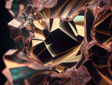 Marble stone texture background material with elements of semi-precious stones and gold created with Generative AI technologyの素材