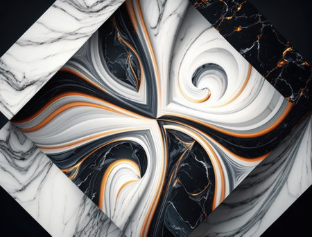Marble stone texture background material with elements of semi-precious stones and gold created with Generative AI technologyの素材