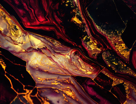 Marble stone texture background material with elements of semi-precious stones and gold created with Generative AI technologyの素材