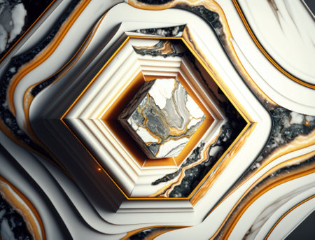 Marble stone texture background material with elements of semi-precious stones and gold created with Generative AI technologyの素材