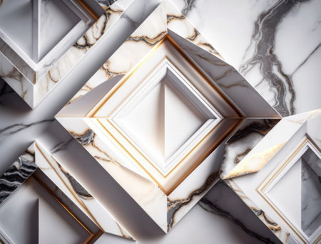 Marble stone texture background material with elements of semi-precious stones and gold created with Generative AI technologyの素材