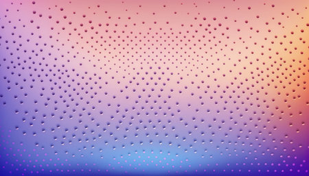 Colorful abstract geometric background with dot shapes pointillism style created with Generative AI technologyの素材