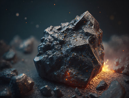 Tektite Meteorite background stone created with Generative AI technologyの素材