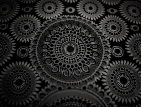 Royal vintage Victorian Gothic dark background Rococo venzel and whorl created with Generative AI technologyの素材