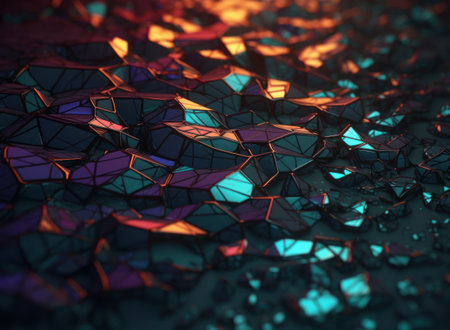 Colorful abstract background An abstract image featuring organic shapes and lines that intersect and overlap created with Generative AI technologyの素材