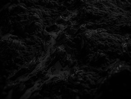 Black and white paper cut terrain background created with Generative AI technologyの素材