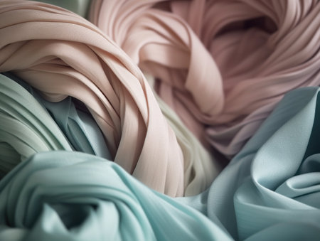 Colorful abstract background luxury cloth elegant fabric for background created with Generative AI technologyの素材